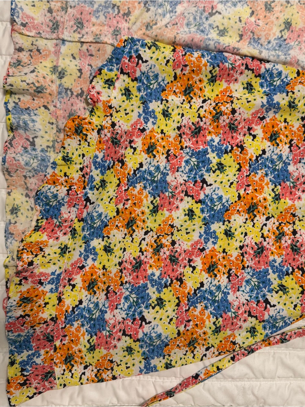 LOFT Floral Mini Skirt in Yellow, Blue, Pink & Orange